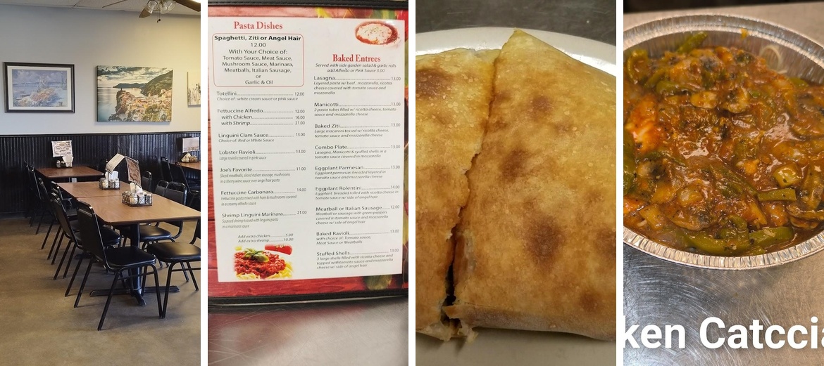 Joe's Pasta & Pizza Menu